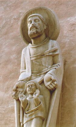 St.Josef: Figur des hl. Josefs am Turm