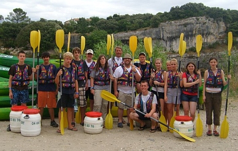 Gruppe beim Paddels