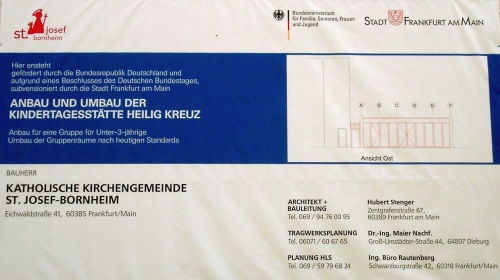 Bauschild Kita Heilig Kreuz