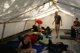 Die Jugendlichen schliefen in Zelten