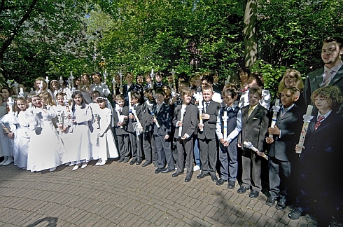 Gruppenfoto der Erstkommunionkinder