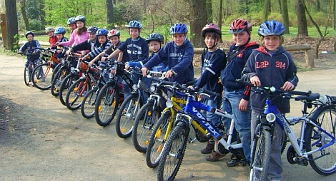 Alle Kids hatten ihre Fahrrder dabei